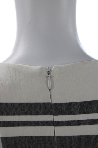 Elizabeth & James Womens Fit & Flare Tank Dress White Striped Sleeveless Size 0