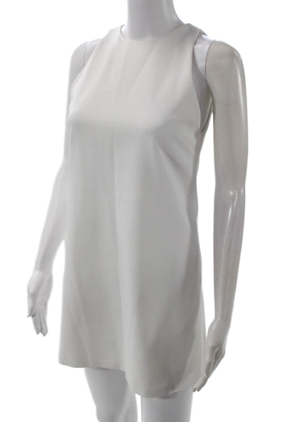 Alice + Olivia Women Shift Mini Dress White Sleeveless Size 0