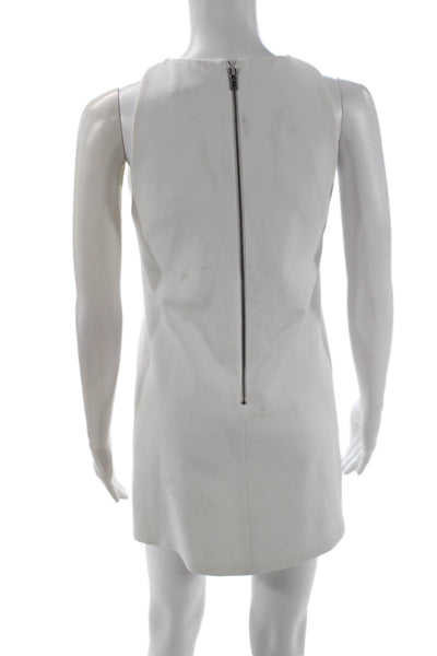 Alice + Olivia Women Shift Mini Dress White Sleeveless Size 0