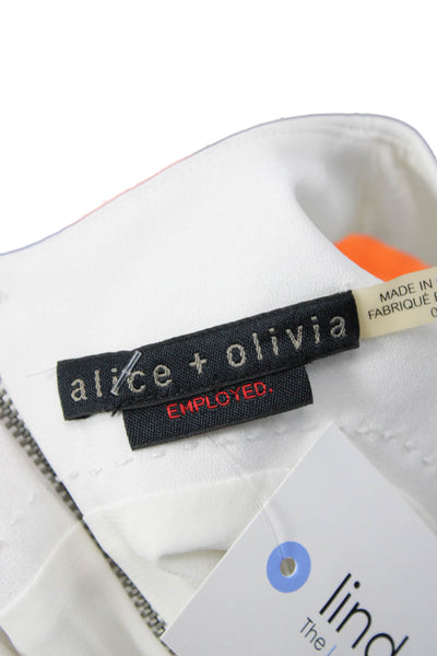 Alice + Olivia Women Shift Mini Dress White Sleeveless Size 0