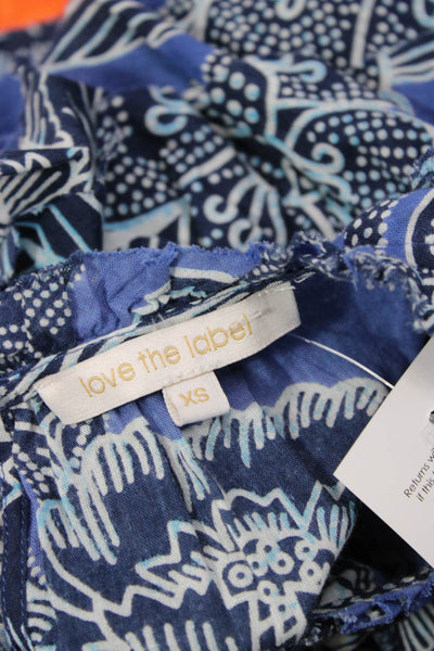 Love The Label Womens Trapeze Floral Silk High Neck Short Sleeve Dress Size XS