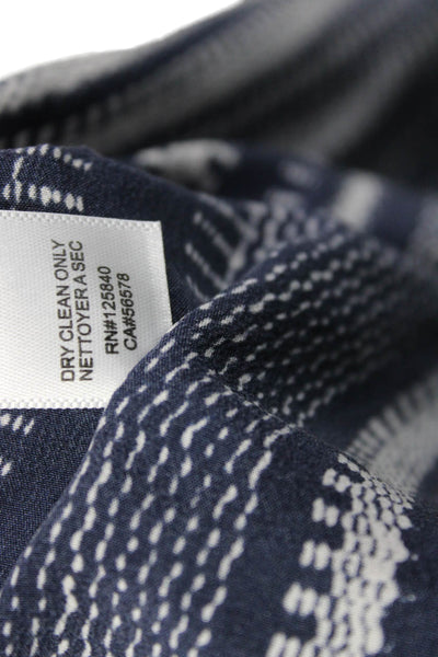 Intermix Womens Maxi Sundress Dark Blue Striped Zip Bohemian Size PP