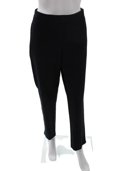 Theory Womens Ankle Dress Pants Black Wool Blend Size 12