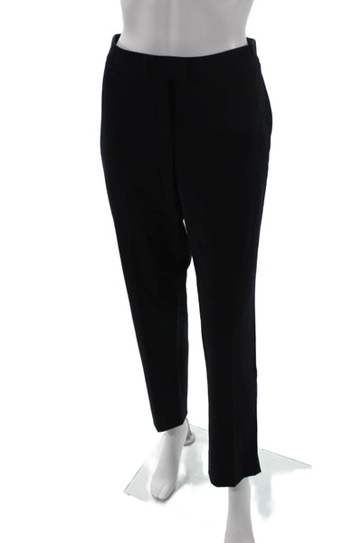 Theory Womens Ankle Dress Pants Black Wool Blend Size 12