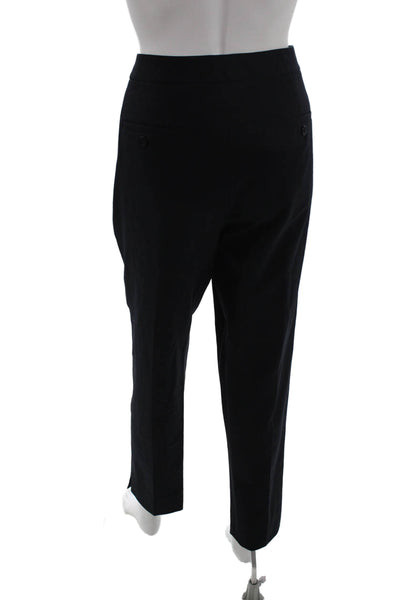 Theory Womens Ankle Dress Pants Black Wool Blend Size 12