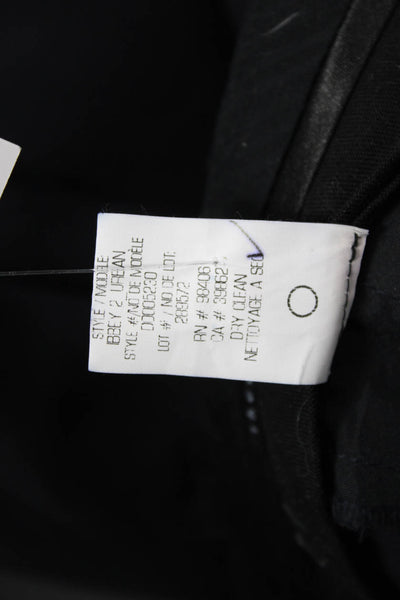 Theory Womens Ankle Dress Pants Black Wool Blend Size 12