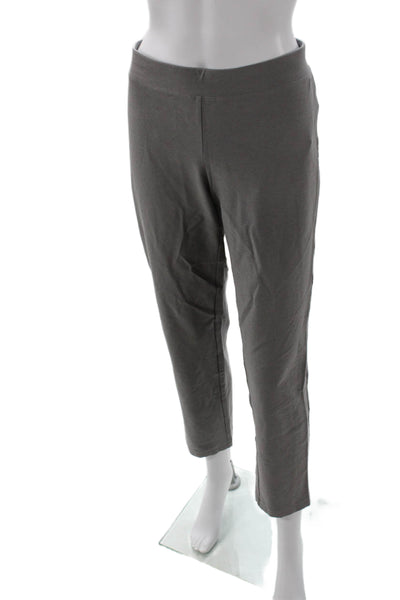 Eileen Fisher Womens Gray Cropped Ankle Pants Size M