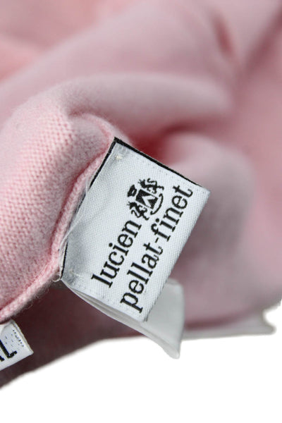 Lucien Pellat-Finet Unisex Pink Cashmere Graphic V-Neck Cardigan Size XL