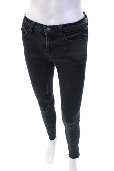 J Brand Women Skinny Ankle Black Mid Rise Jeans Size 26