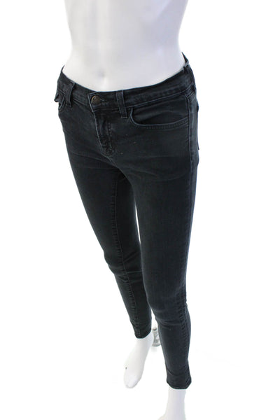 J Brand Women Skinny Ankle Black Mid Rise Jeans Size 26