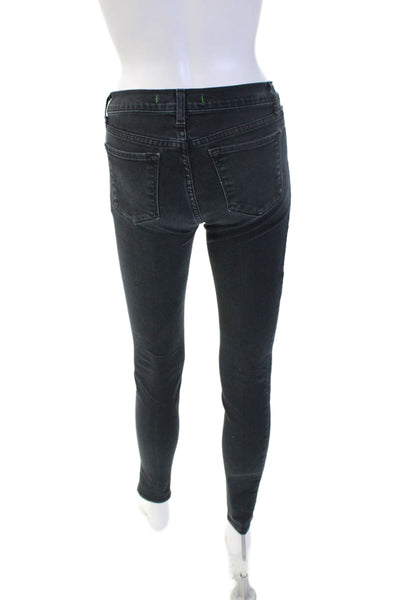 J Brand Women Skinny Ankle Black Mid Rise Jeans Size 26
