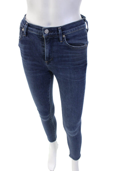 Citizens of Humanity Womens Skinny Ankle Dark Blue Jeans Mid Rise Size 26