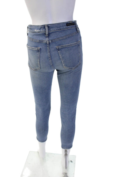 Citizens of Humanity Womens Ankle Skinny Jeans Light Blue Mid Rise Size 24