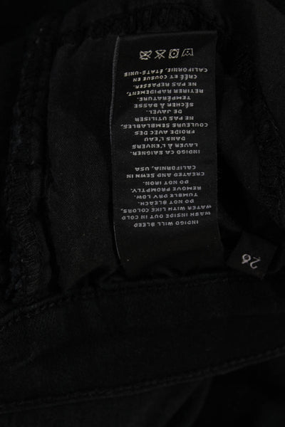 J Brand Womens Ankle Skinny Jeans Black Mid Rise Size 26