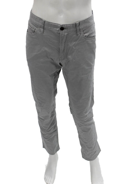Michael Kors Men Gray Chino Pants Cotton Stretch Button Size 32