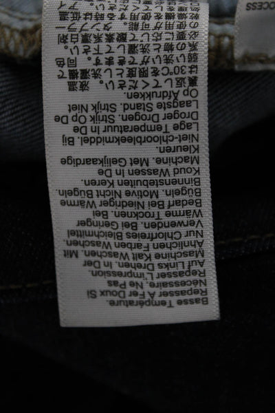 J Crew Women Ankle Cropped Straight Dark Blue Jeans Button Fly Size 26