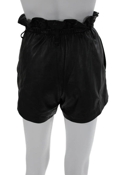 Allsaints Unisex Black Polyester Zip Shorts Size 0
