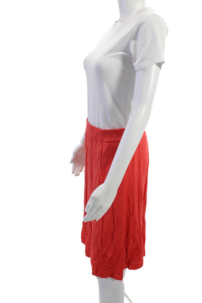 M Missoni Women A-Line Red Cotton Viscose Skirt Size 46