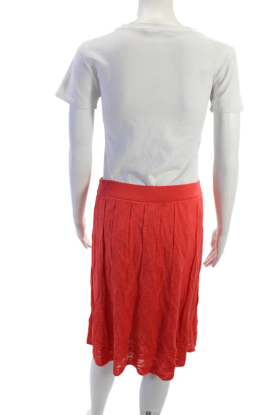 M Missoni Women A-Line Red Cotton Viscose Skirt Size 46
