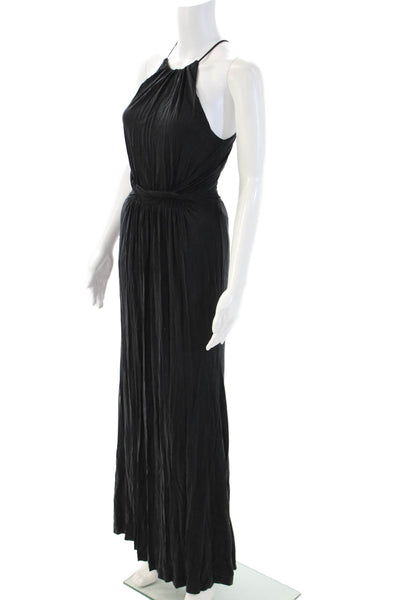 Bailey 44 Women Maxi Dress Black High Neck Sleeveless Zip Long Size XS