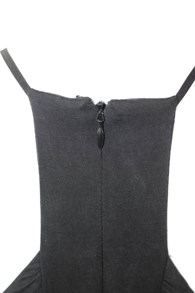 Bailey 44 Women Maxi Dress Black High Neck Sleeveless Zip Long Size XS