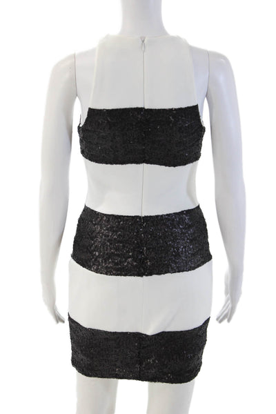 Bailey 44 Womens Black Bodycon Mini Dress High Neck Sleeveless Size XS