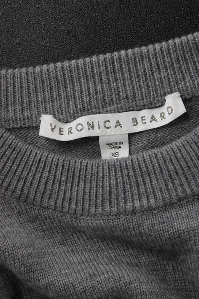 Veronica Beard Unisex Pullover Merino Wool Crew Neck Gray Sweater Size XS