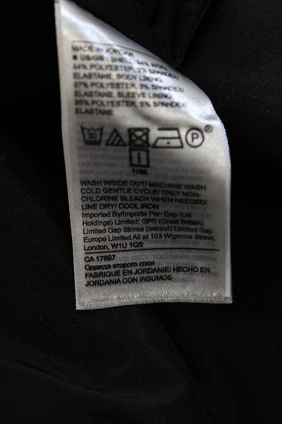 Banana Republic Women Black Wool Blazer Button Long Sleeve Size 0