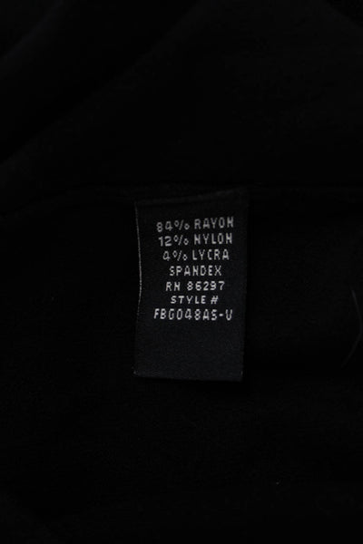 BCBGMAXAZRIA Women Black Long Sleeve Basic Top Rayon Blend Size M