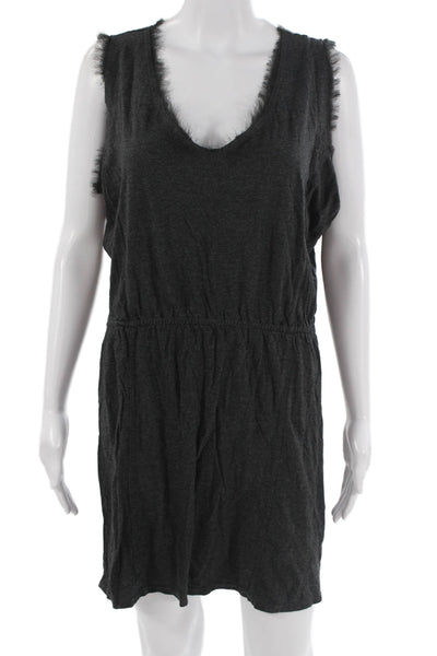 Soft Joie Womens Tank Dress Dark Gray Sleeveless Short Cotton Modal Size M