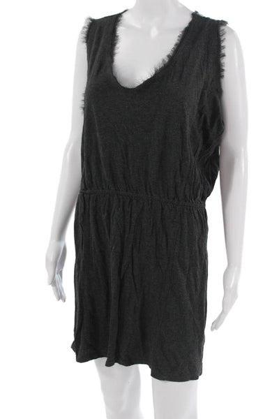 Soft Joie Womens Tank Dress Dark Gray Sleeveless Short Cotton Modal Size M