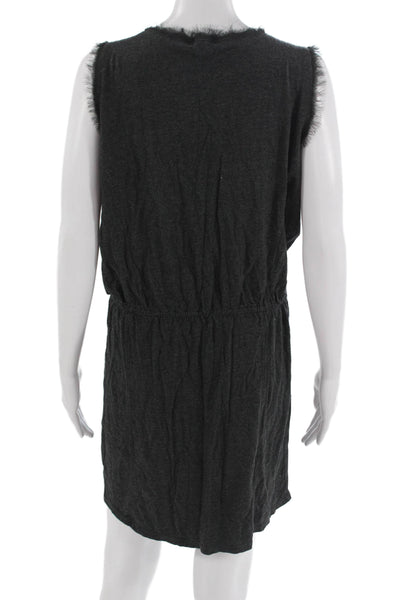 Soft Joie Womens Tank Dress Dark Gray Sleeveless Short Cotton Modal Size M
