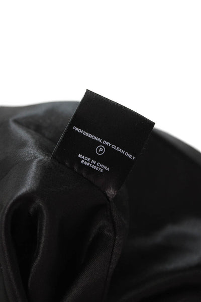 Generation Love Womens Quilted Puffer Bomber Jacket Black Nylon Button Size M