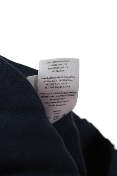 Rails Unisex Dark Blue Military Jacket Tencel Linen High Neck Size M