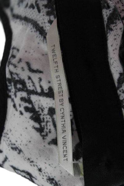 Twelfth Street by Cynthia Vincent Women Black Aztec Round Neck Tank Size M