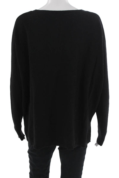 Kier + J Unisex Black Cashmere V-Neck Pullover Sweater Size S