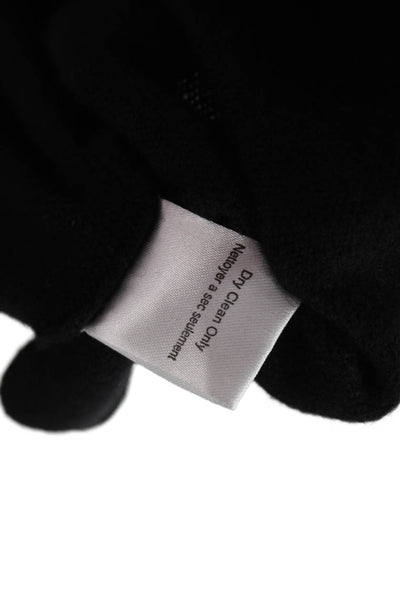 Kier + J Unisex Black Cashmere V-Neck Pullover Sweater Size S
