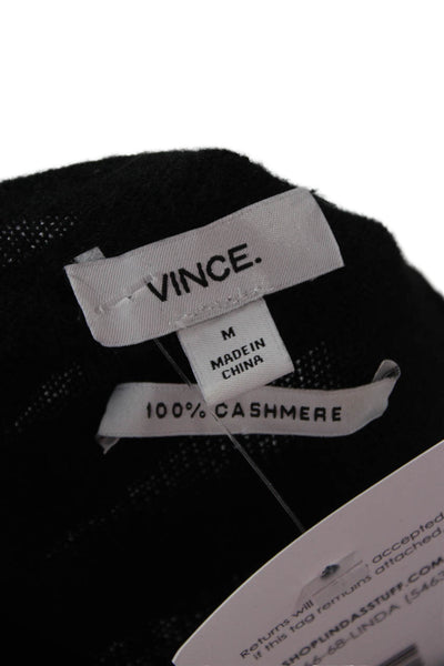 Vince Unisex Black 100% Cashmere Crew Neck Pullover Size M