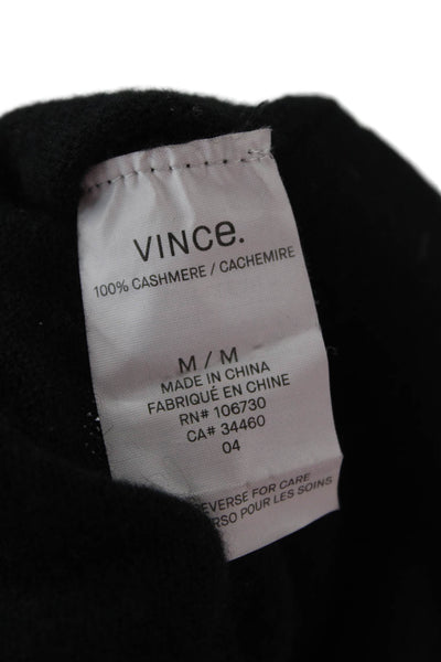 Vince Unisex Black 100% Cashmere Crew Neck Pullover Size M