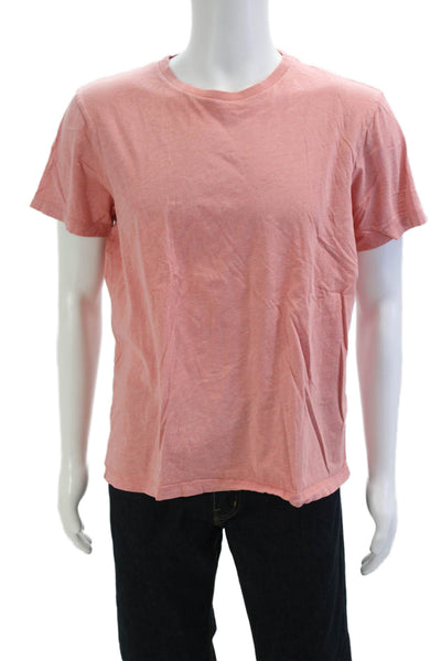 J Crew Mens Pink 100% Cotton Crew Neck Short Sleeve T-Shirt Size L