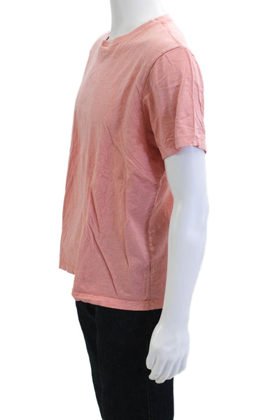 J Crew Mens Pink 100% Cotton Crew Neck Short Sleeve T-Shirt Size L