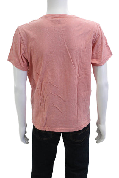 J Crew Mens Pink 100% Cotton Crew Neck Short Sleeve T-Shirt Size L