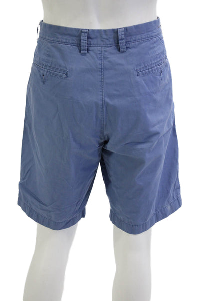 J Crew Mens Chino Shorts Blue Cotton Button Fly Size 34