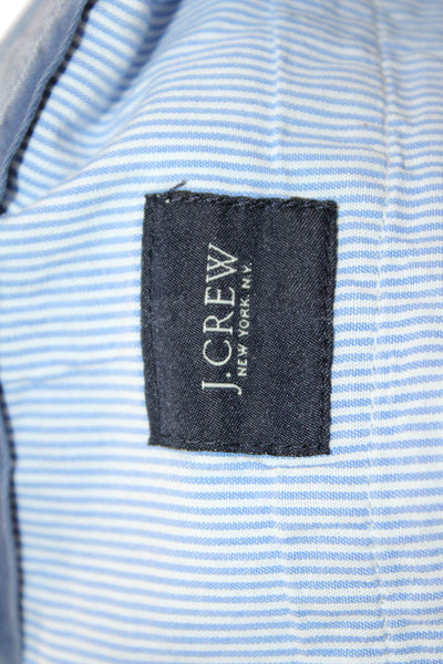 J Crew Mens Chino Shorts Blue Cotton Button Fly Size 34