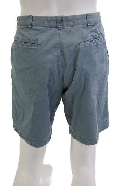 J Crew Mens Chino Shorts Blue Button Size 34