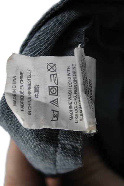J Crew Mens Chino Shorts Blue Button Size 34