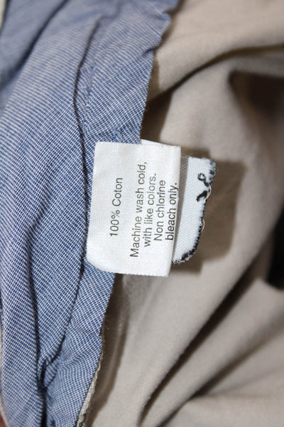 J Crew Mens Chino Shorts Beige 100% Cotton Button Closure Size 34