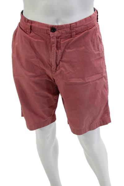 J Crew Mens Pink Chino Shorts Cotton Solid Size 34
