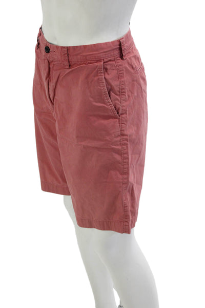 J Crew Mens Pink Chino Shorts Cotton Solid Size 34