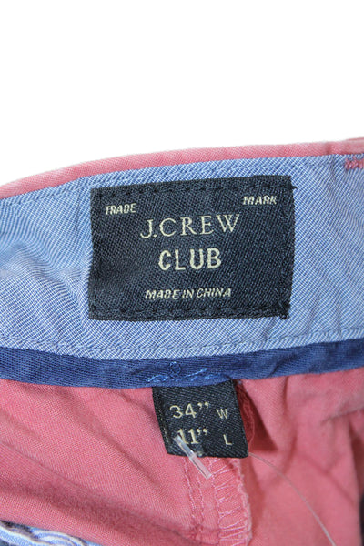 J Crew Mens Pink Chino Shorts Cotton Solid Size 34